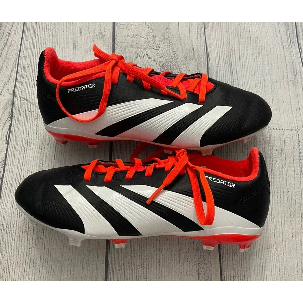 Orange Adidas Predator Boy Girl Soccer Cleats Shoes, Size Youth 4